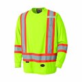 Pioneer Safety Shirt, Hi-Vis, Yellow, Polyester, L V1051260U-L